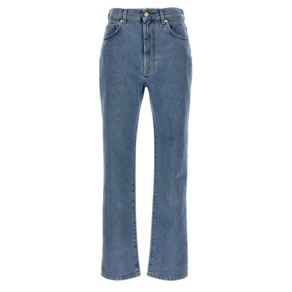Loulou De Saison Blue Organic Cotton Straight-Leg Women's Jeans